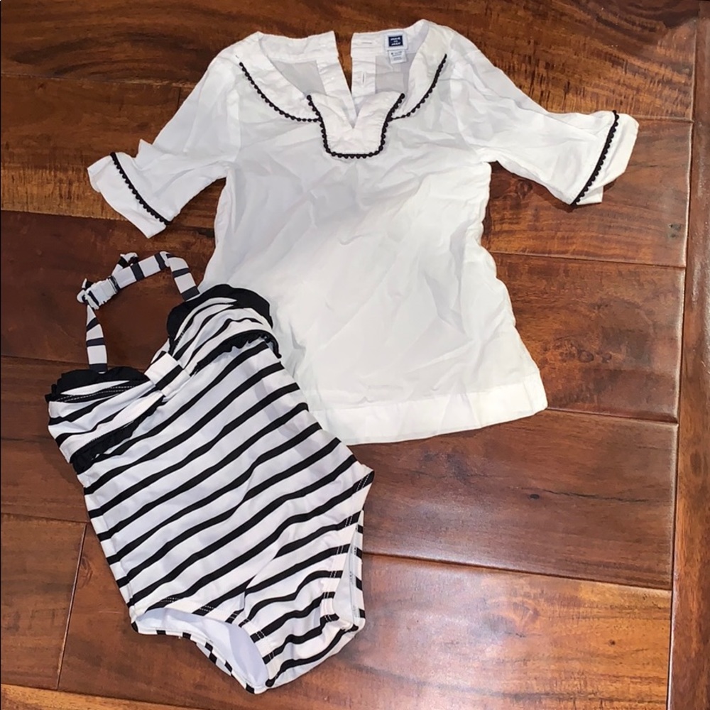 Janie and Jack swimsuit and cover-up
